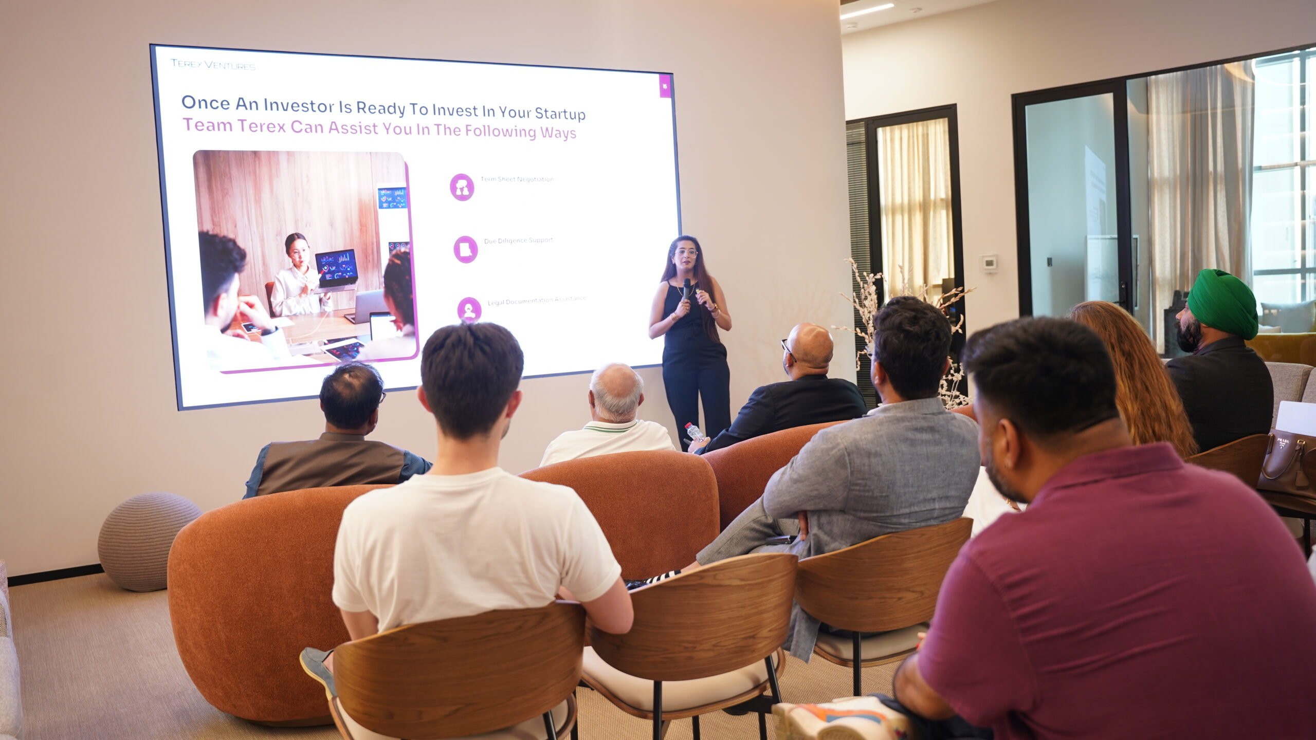 Networking at Terex Ventures Dubai Demo Day