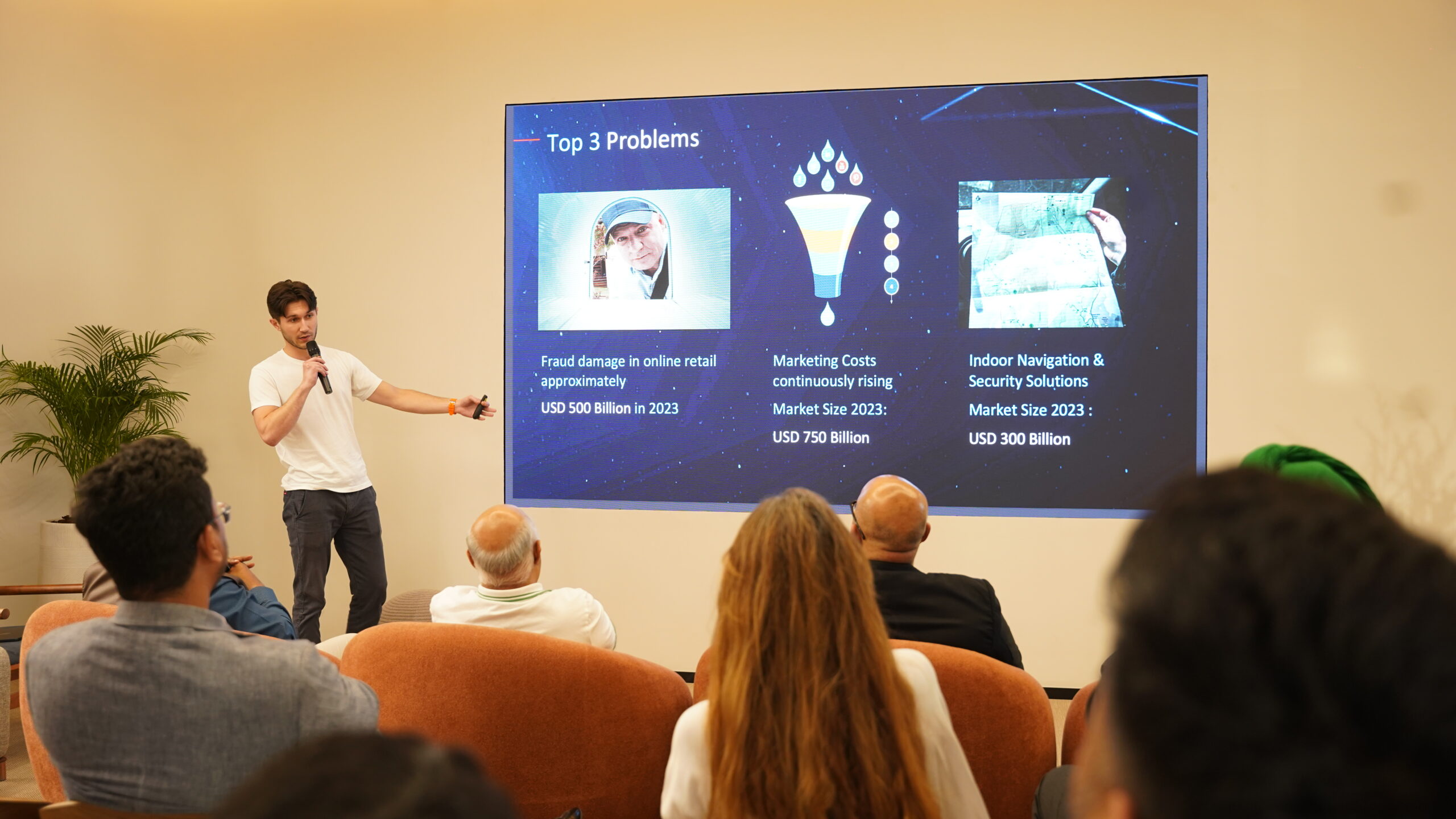 Speaker interaction at Terex Ventures Dubai Demo Day